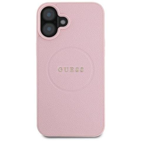 Custodia Guess Grained Gold Ring Magsafe Per Iphone 16 Plus - Rosa - Foto 1