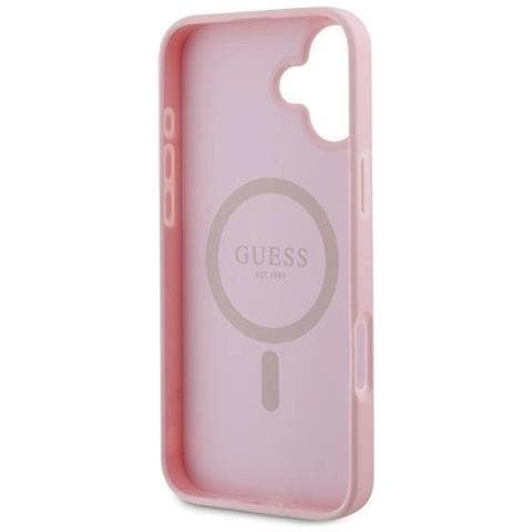 Custodia Guess Grained Gold Ring Magsafe Per Iphone 16 Plus - Rosa - Foto 2