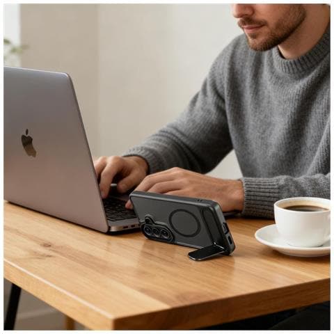 Magrack Magsafe Case Per Samsung Galaxy S26, Nero Opaco Tech-protect - Foto 1