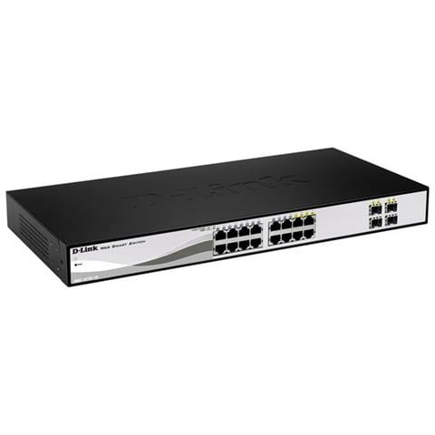 Switch DGS-1210-16 16 Porte Gigabit Ethernet 10 / 100 / 1000 Mbps RJ-45 con 4 Porte SFP Managed - Foto 2