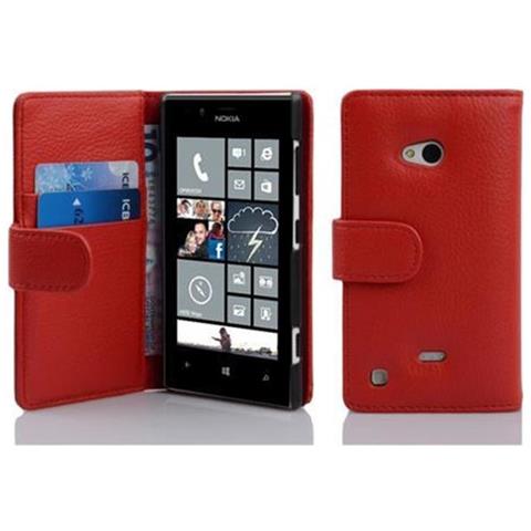 Cadorabo Custodia Compatibile Con Nokia Lumia 720 In Rosso Cremisi - Coperchio Protettivo In Ecopelle Testurizzata E Tasca Per Carte Di Credito - Foto 1