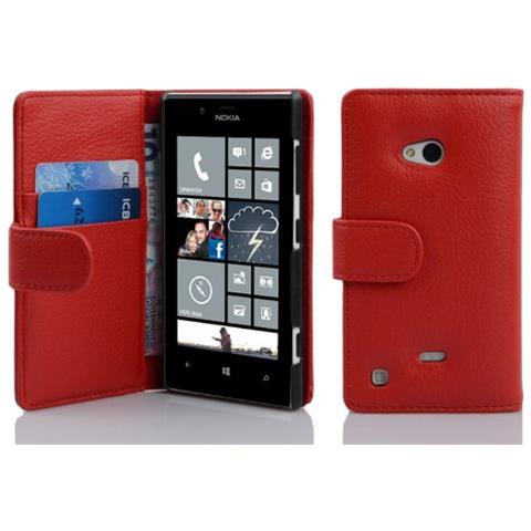 Cadorabo Custodia Compatibile Con Nokia Lumia 720 In Rosso Cremisi - Coperchio Protettivo In Ecopelle Testurizzata E Tasca Per Carte Di Credito - Foto 4