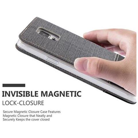 Custodia Compatibile Con Samsung Galaxy Note 4 In Grigio Nero - Coperchio Protettiva Con Chiusura Magnetica, Funzione Stand E Tasca Per Le Carte - Foto 9