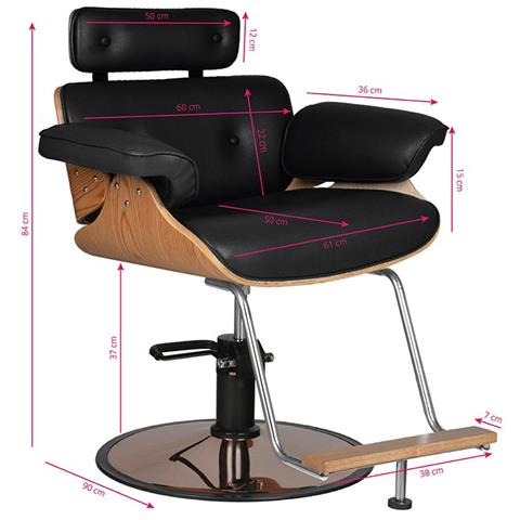 Gabbiano Poltrona Da Barbiere In Similpelle Florencja - Foto 5