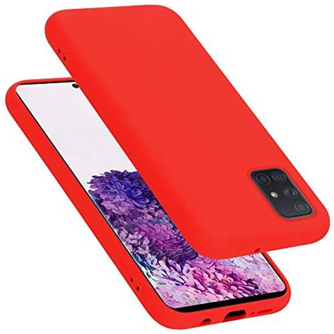 Custodia Compatibile Con Samsung Galaxy A71 In Liquid Rosso - Coperchio Protettivo In Silicone Tpu Flessibile - Foto 1