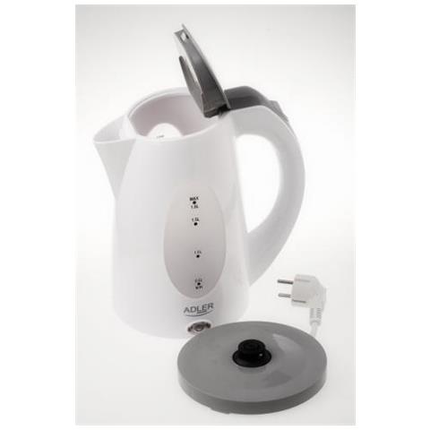 Bollitore Ad 1208 Standard, Plastica, Bianco, 2000 W, Base Girevole A 360°, 1,8 L - Foto 2