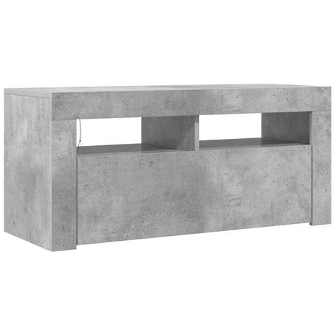 Mobile Porta TV con Luci LED Grigio Cemento 90x35x40 cm - Foto 2