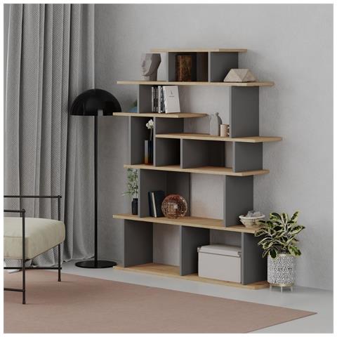 Libreria Design Apollon Rovere E Antracite - Foto 2