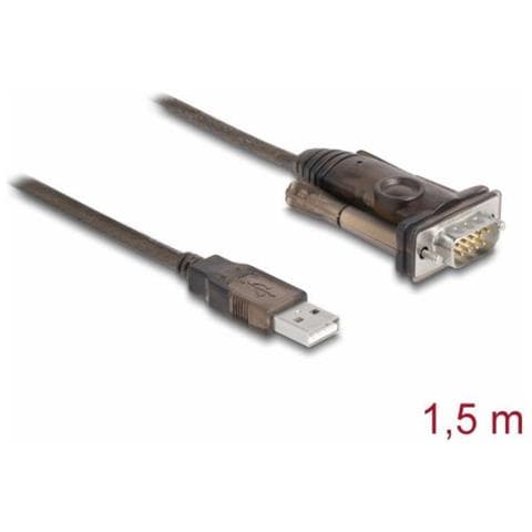 62646 Cavo Seriale Nero 1,5 M Usb Tipo A Db-9 - Foto 3