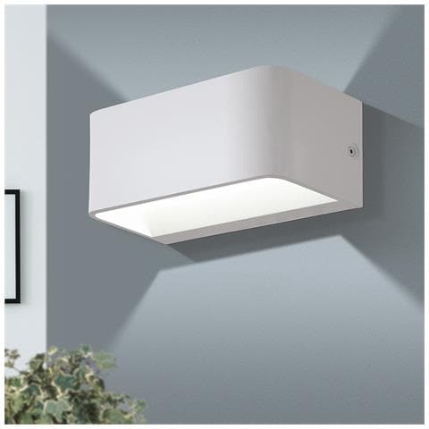 Applique Contemporanea Sania Media 4 Led Alluminio Bianco - Foto 1