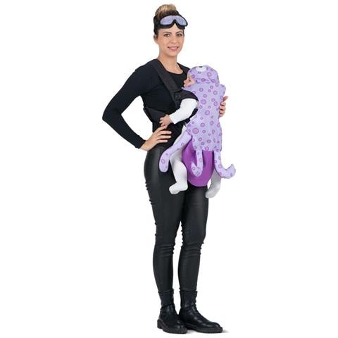 Costume Per Adulti Neonato Polipo Sommozzatore Viola (3 Pezzi) - Foto 1