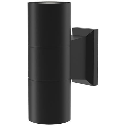 Lampada Da Parete Moderna Da Esterno Alluminio Nero 2 Luci Gu10 50w Ip54 - Foto 1