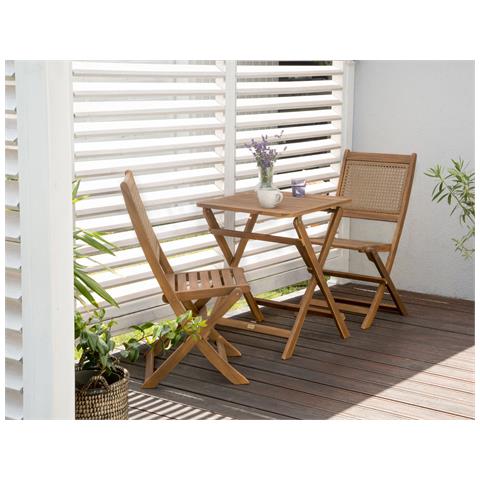 Set Di Tavolino E Sedie Legno Chiaro Paraggi - Foto 1