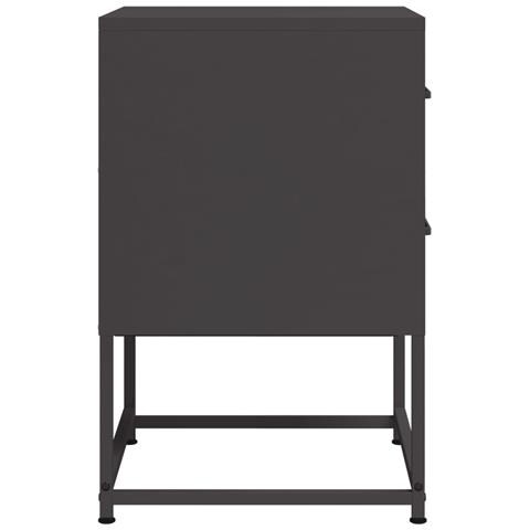 Comodino Nero 36x39x60,5 Cm In Acciaio - Foto 2