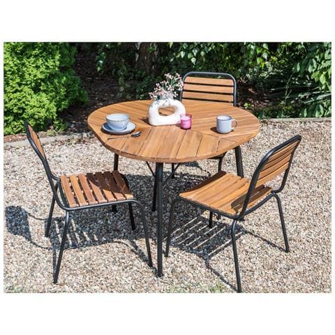 Tavolo Da Pranzo Da Giardino Varenna 106 Cm 103 Cm Legno D \'acacia Marrone - Foto 1