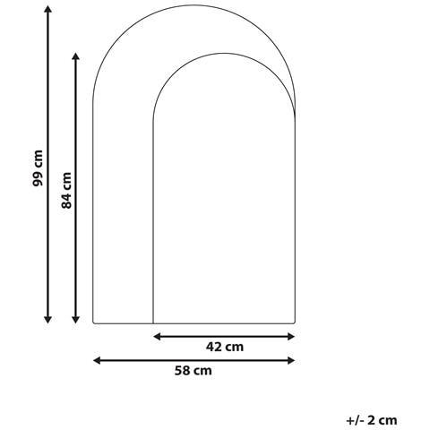 Specchio Pigny 58 Cm 99 Cm Marrone - Foto 6