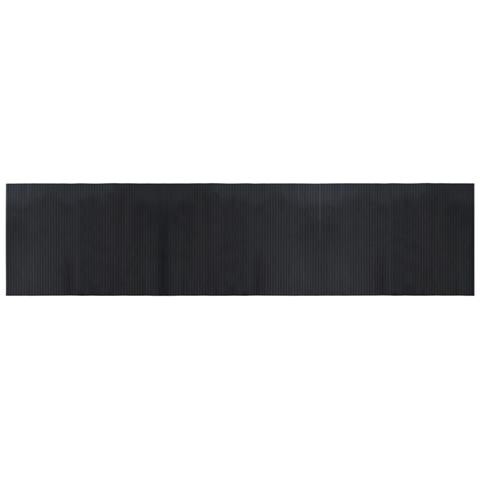Tappeto Rettangolare Nero 70x300 Cm In Bambù - Foto 2