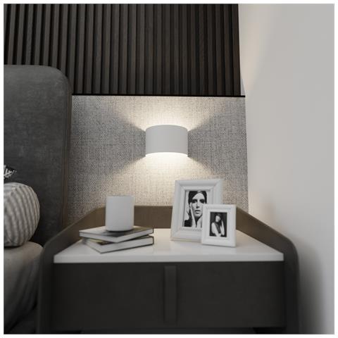 Applique Moderna 1 Luce Fold Fascia In Acciaio Bianco - Foto 5