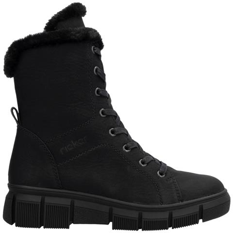 Black Casual Closed Ladies Mid Height Boots Stivaletti Pelle Sintetica Scarpe Donna Nero Eu 36, X3402-00 - Foto 3