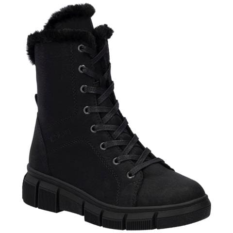 Black Casual Closed Ladies Mid Height Boots Stivaletti Pelle Sintetica Scarpe Donna Nero Eu 36, X3402-00 - Foto 1