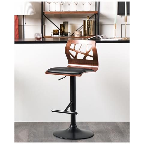 Set Di 2 Sedie Alte Petersburg Pelle Sintetica Nero - Foto 1