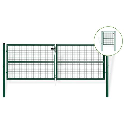 Cancello In Rete Olga 3m H.100cm + Cancello Olga 1m H.100cm Verde - Foto 1