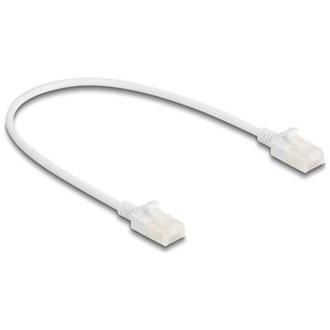 Cavo di rete RJ45 Cat. 6A maschio-maschio con chiusura robusta per uso industriale U /UTP Slim da 0,3 m bianco - Foto 1