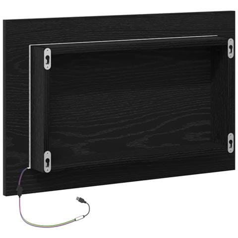 Specchio da Bagno con Luci LED Rovere Nero 60x8,5x37 cm - Foto 9