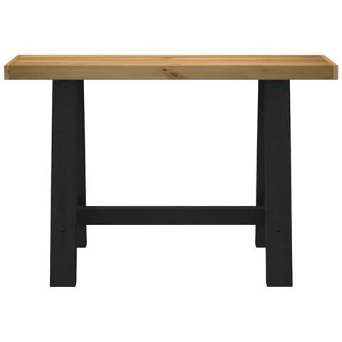 Tavolo Consolle Noain Gambe Forma A 120x30x75 Cm Legno Massello - Foto 3