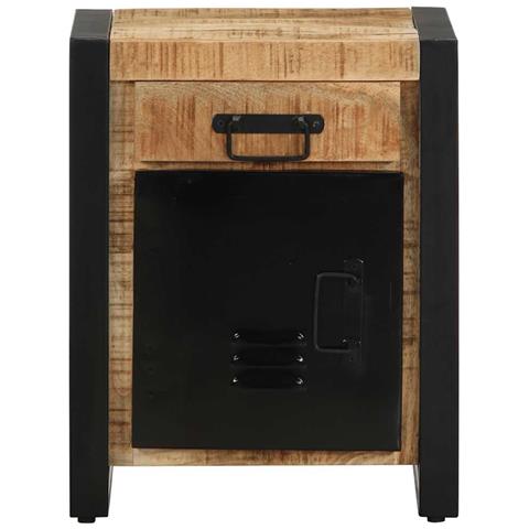 Comodino 40x30x50 Cm In Legno Massello Di Mango Grezzo - Foto 2