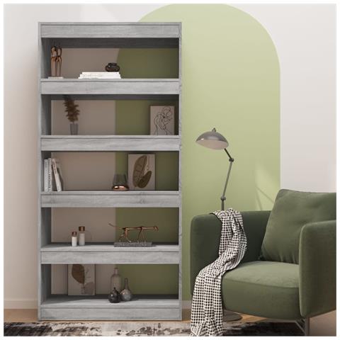 Lusso Casadino -  Libreria/divisorio Grigio Sonoma 80x30x166 Cm In Truciolato - Foto 2