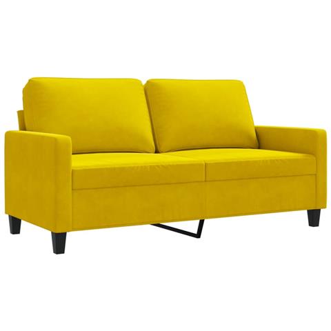 Lusso Casadino -  Divano A 2 Posti Giallo 140 Cm In Velluto - Foto 1