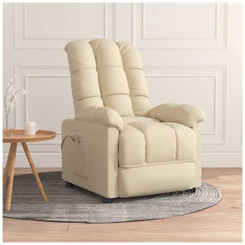 Poltrona Massaggiante Crema in Tessuto - Foto 2