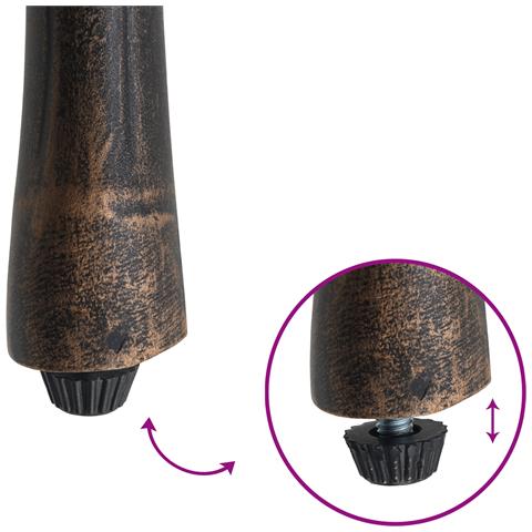 Sedie da giardino  2 pz in alluminio fuso bronzo - Foto 9