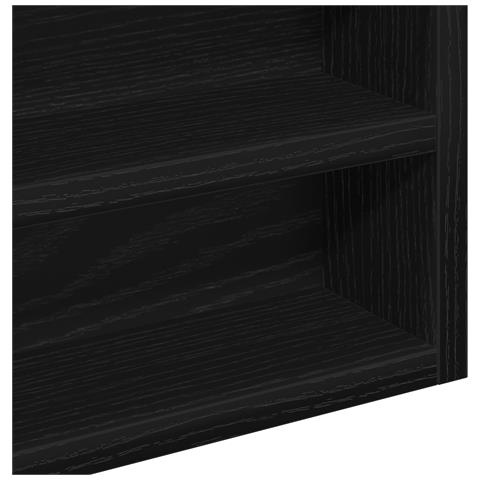 Vetrina Nera in Legno di Quercia 60x8,5x58 cm in Legno Ingengnerizzato - Foto 9