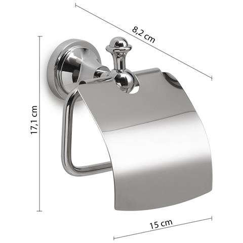 Portarotolo Coperto Da Muro In Acciaio Inox E Cromall Nv25 Serie Nevis - Foto 2