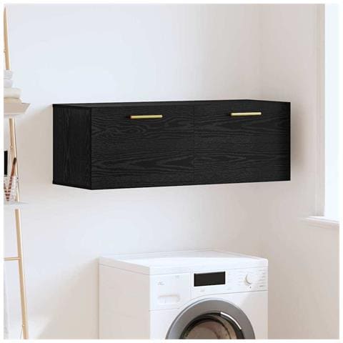 Armadietto a muro Rovere nero 100 x 36.5 x 35 cm - Foto 2