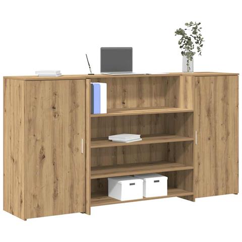 Banco Reception Rovere Artigianale 200x50x103,5cm in Truciolato - Foto 2