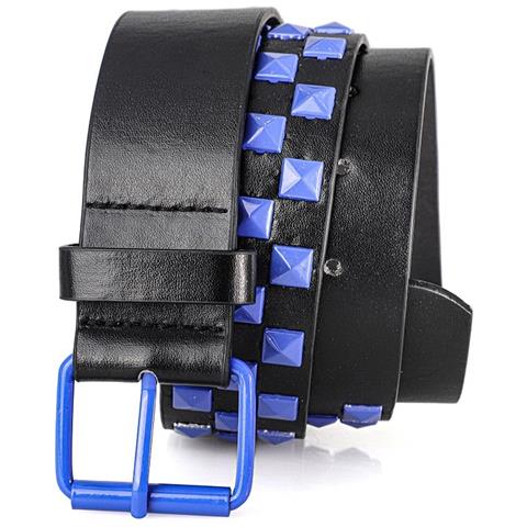 Cintura Da Donna Alla Moda Con Perline Quadrate Colorate In Pelle Pu - 110 Cm Blue - Foto 1