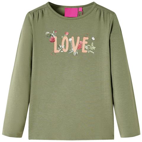 Maglietta per Bambini a Maniche Lunghe Cachi 116 - Foto 1