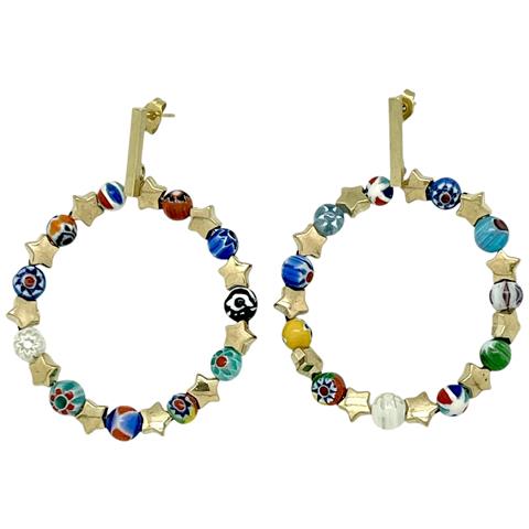 Orecchino A Cerchio Talisman Of Light In Oro Multicolore - Foto 1