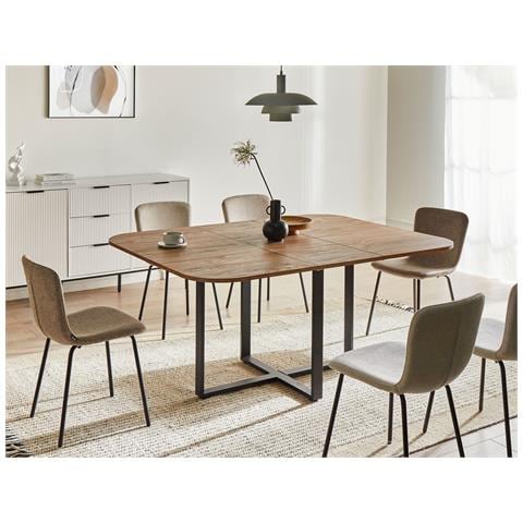 Tavolo Da Pranzo Estensibile Cooper Marrone 120/160 Cm 120 Cm - Foto 1