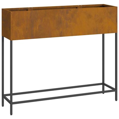 Vaso da Giardino Rialzato Ruggine 100 x 26 x 82 cm Acciaio - Foto 1