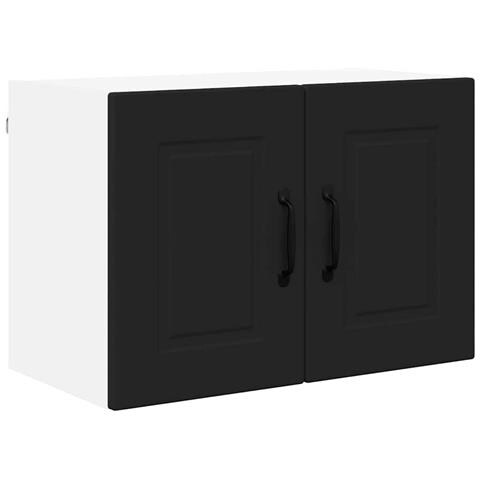 Pensile cucina con porta Nero 60 x 31 x 40 cm Legno multistrato - Foto 1