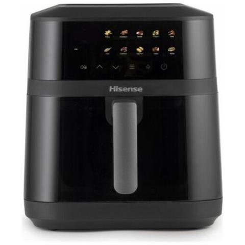 Friggitrice ad aria, capacità 6,3 litri, doppio elemento riscaldante, 10 programmi, display touch, 1800 W, nero - Foto 1