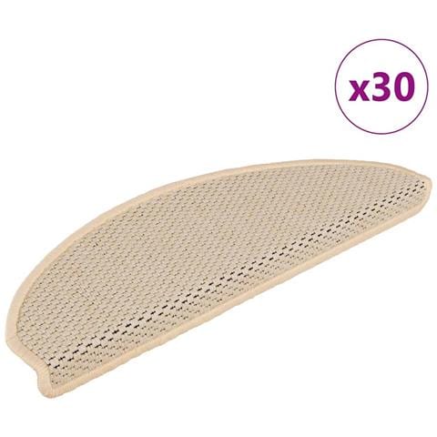 Tappeti Autoadesivi Scale Aspetto Sisal 30pz 65x21x4 cm Berbero - Foto 1