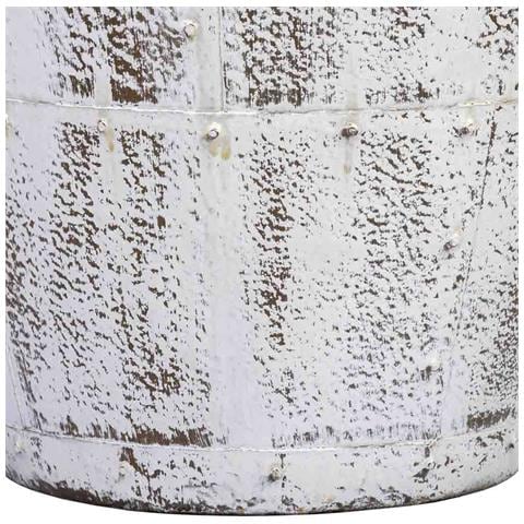 Vaso In Metallo Invecchiato Bianco 45x45x60h Cm - Foto 6