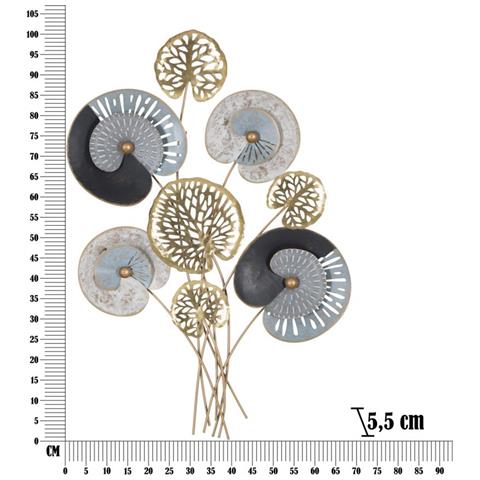Decorazione In Metallo 3d Foglia 23-multicolore-metallo-70x5,5x102 Cm - Foto 6