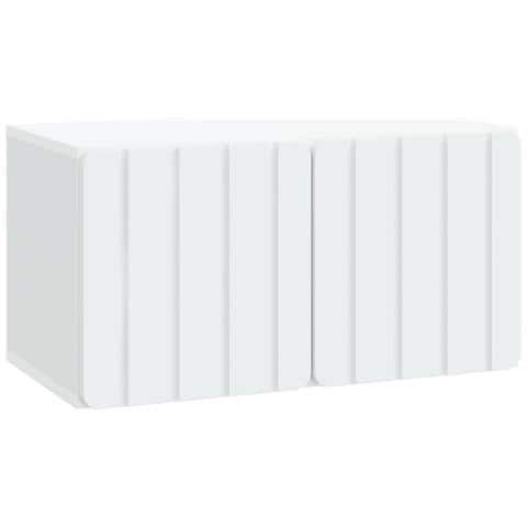 Mobile Porta TV da Muro Bianco 59,5 x 31 x 30 cm - Foto 1