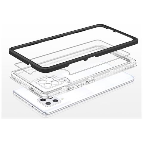 Custodia Trasparente 3in1 Per Samsung Galaxy A42 5g Frame Gel Nera - Foto 5